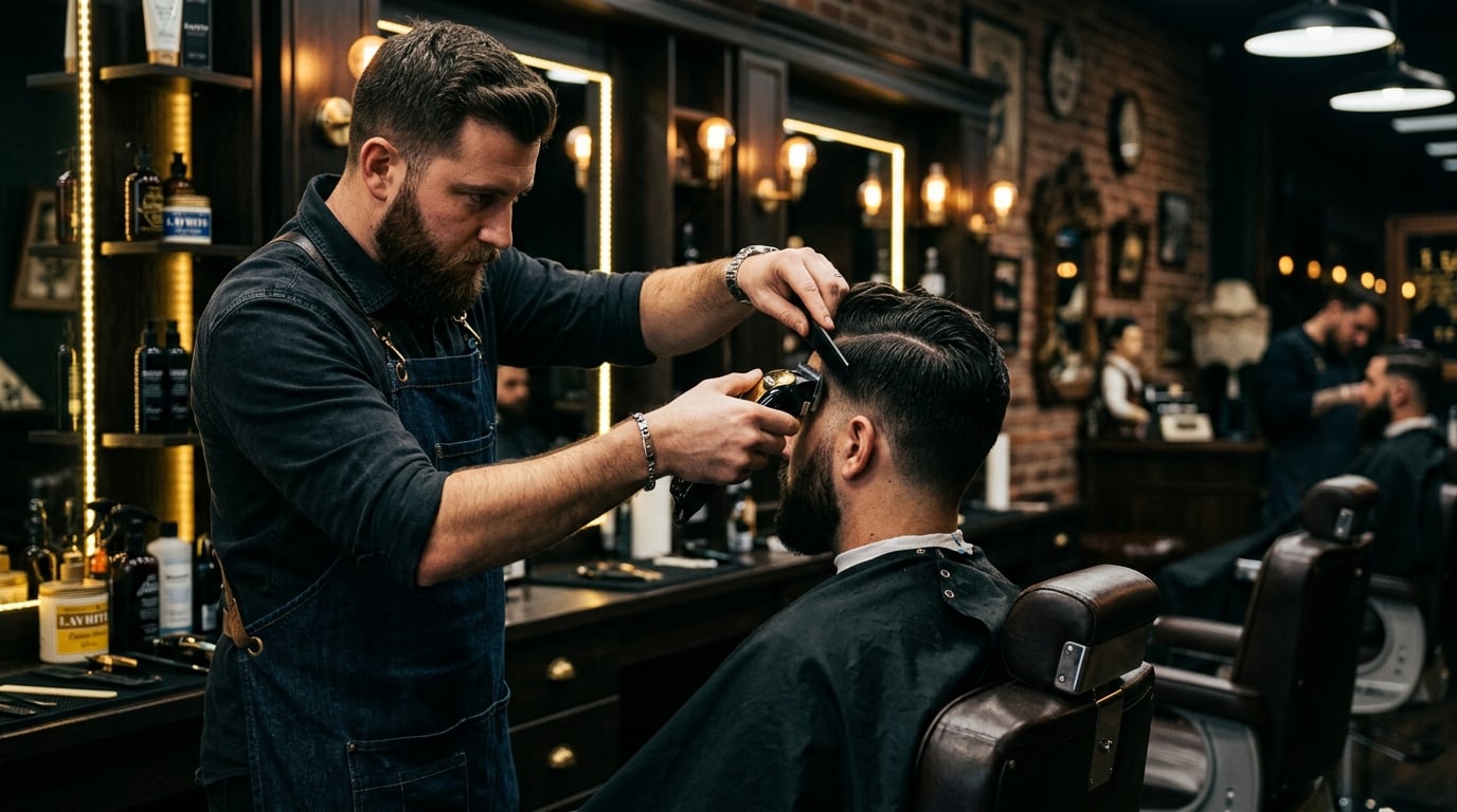 Demonstração de uma barbearia no MarkaAqui